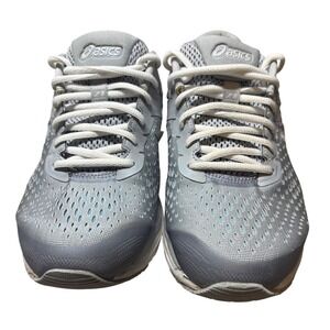 Used Asics Gel-Nimbus 21 Women's Running Shoes Gray Pink Sneakers Size 10